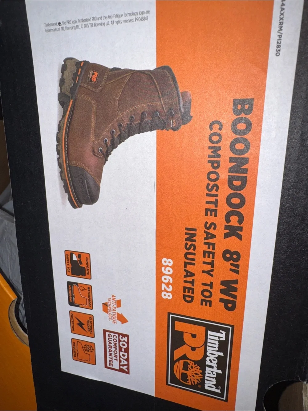 Timberland PRO Brown Work Safety Boot with Orange Accents